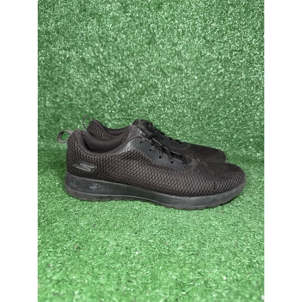 Skechers Go Walk Joy Women Size 8 Black Athletic Shoes Lace Up Walking Sneakers‎